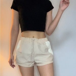Garage neutral tone track shorts